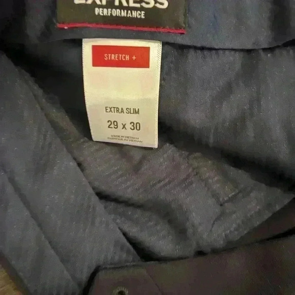 Express Men’s Dress Pant Navy size 29x30 - Picture 3 of 3